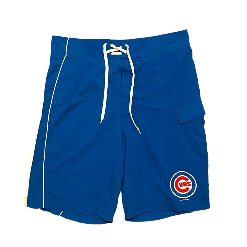 y2k chicago cubs mlb baseball baggy cargo board shorts swimming trunks